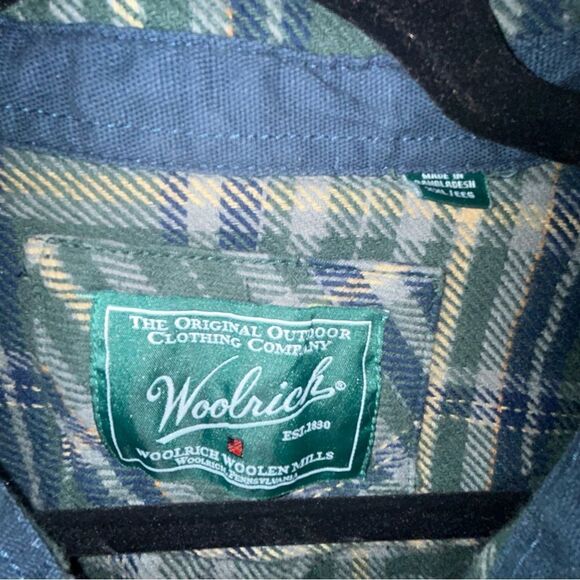Woolrich Plaid Print Button Front Flannel Shirt Jacket Shacket - Picture 8 of 8